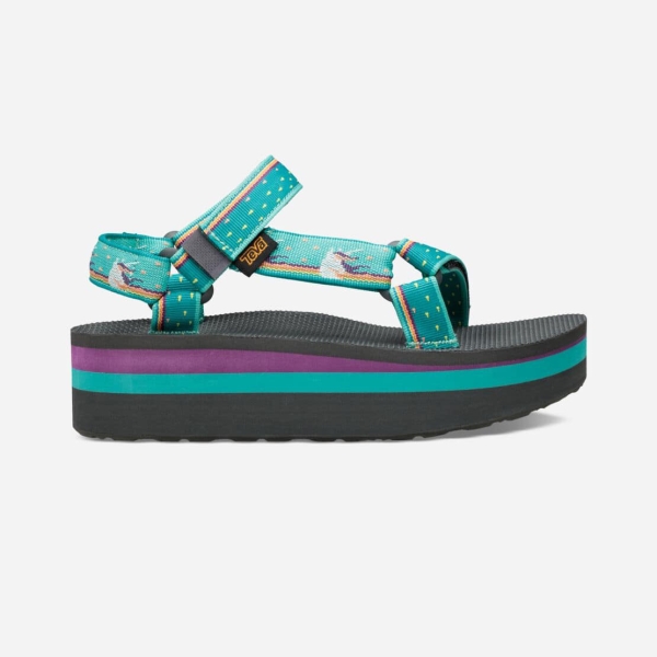 Hungary Teva Flatform Universal - Női Platform Szandál Türkiz - 413-JMLXB